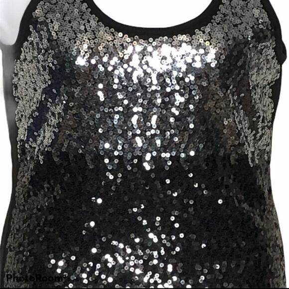 Cruisewear & Co Black Sequin Ombré Tank Top Partywear Size Small - Picture 3 of 7